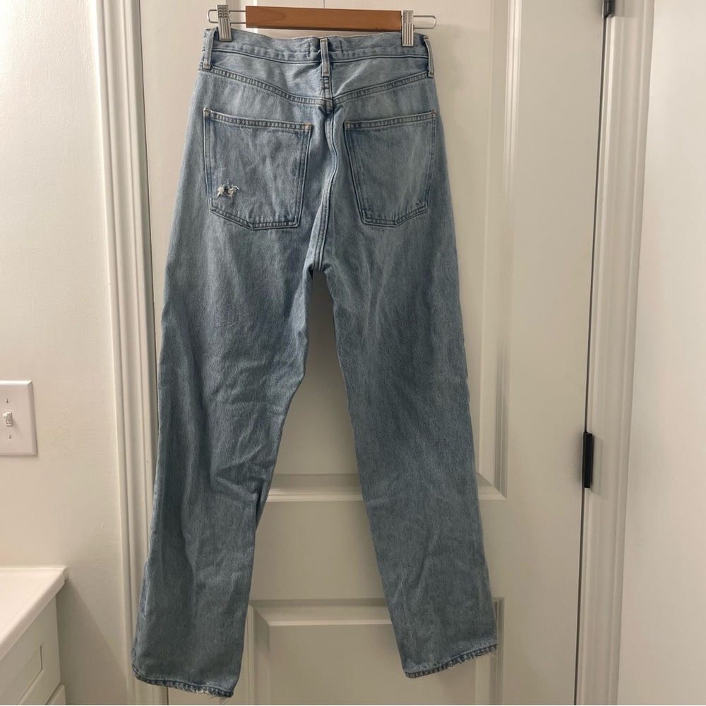 SALE! Agolde Button Front Straight Leg Classic Blue Women's Jeans Size 26 - Picture 4 of 9